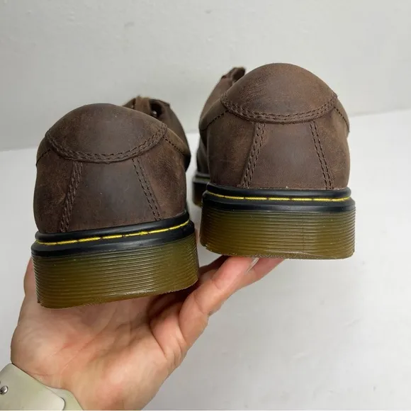 Dr Martens Dewayne Brown Nubuck Leather Lace Up Oxford Shoes Sz 11 Vintage