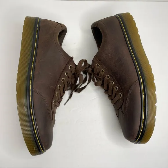 Dr Martens Dewayne Brown Nubuck Leather Lace Up Oxford Shoes Sz 11 Vintage