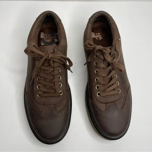 Dr Martens Dewayne Brown Nubuck Leather Lace Up Oxford Shoes Sz 11 Vintage