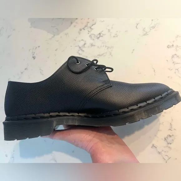 Dr. Martens Men’s SZ.13 Pebble Grain Leather Oxford 1461 Lace Up Black Shoes