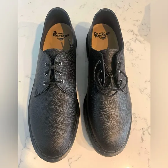 Dr. Martens Men’s SZ.13 Pebble Grain Leather Oxford 1461 Lace Up Black Shoes