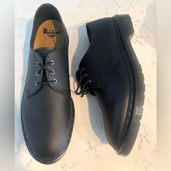 Dr. Martens Men’s SZ.13 Pebble Grain Leather Oxford 1461 Lace Up Black Shoes