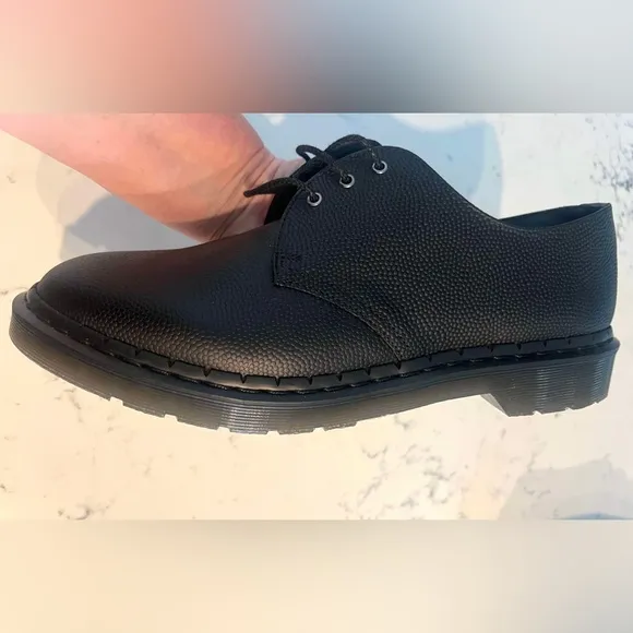 Dr. Martens Men’s SZ.13 Pebble Grain Leather Oxford 1461 Lace Up Black Shoes