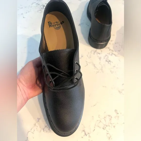 Dr. Martens Men’s SZ.13 Pebble Grain Leather Oxford 1461 Lace Up Black Shoes