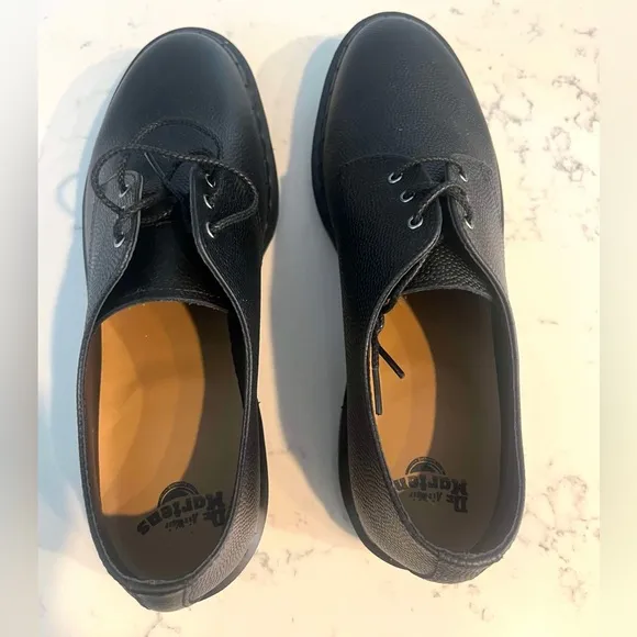 Dr. Martens Men’s SZ.13 Pebble Grain Leather Oxford 1461 Lace Up Black Shoes