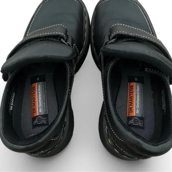 Dr martens vintage 9380 black leather monk strap loafer shoes