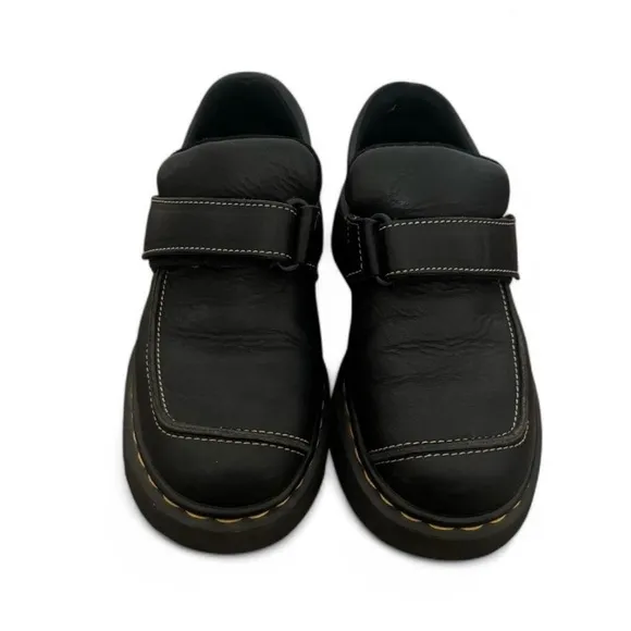 Dr martens vintage 9380 black leather monk strap loafer shoes