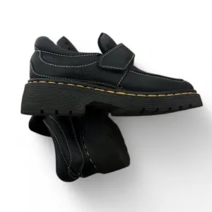 Dr martens vintage 9380 black leather monk strap loafer shoes
