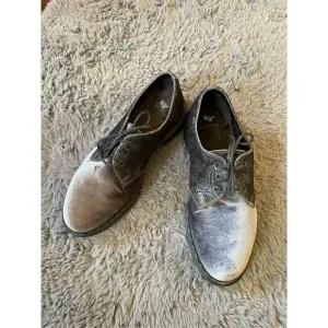 Dr Martens Women’s 1461 Brocade Grey Velvet Oxford Shoes size 9