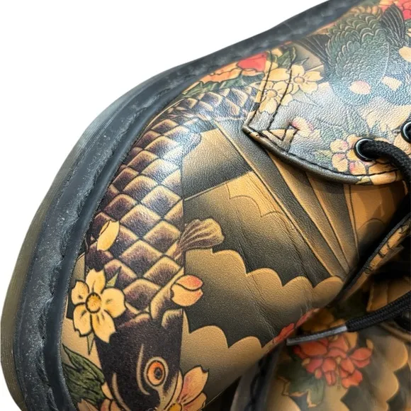 Dr. Martens X Evisu Wagara Tattoo Sleeve Koi Fish Oxfords Shoes Unisex