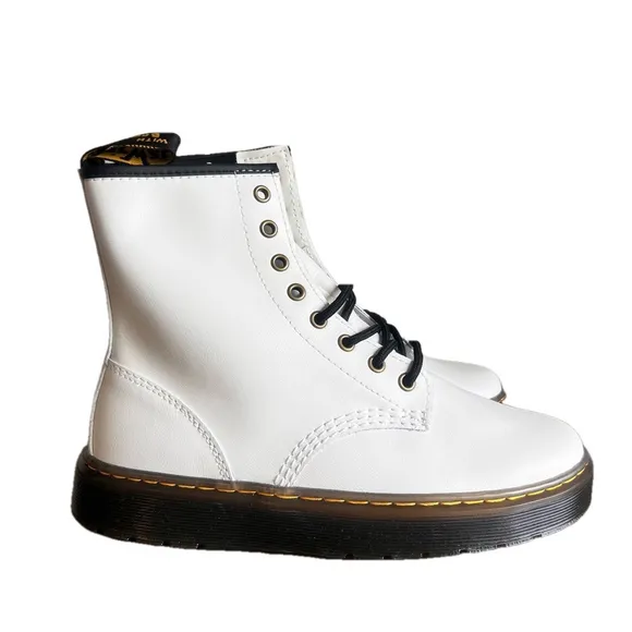 Dr. Martens Zavala Unisex White Lace Up Boot Size 8 or 9 SKU#243046
