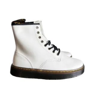 Dr. Martens Zavala Unisex White Lace Up Boot Size 8 or 9 SKU#243046