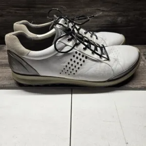 ECCO Biom Hybrid 2 White Yak Leather HydroMax Spikeless Golf Shoes Men’s Size 13