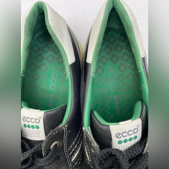 ECCO HYDROMAX Golf Gray Black Leather Lace Up Athletic Shoes Men’s 46 US 12/12.5