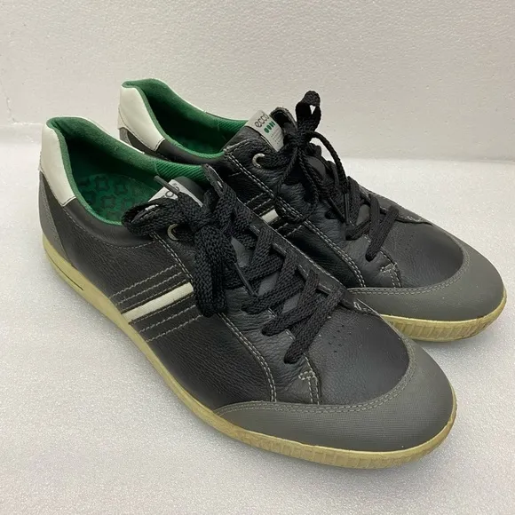 ECCO HYDROMAX Golf Gray Black Leather Lace Up Athletic Shoes Men’s 46 US 12/12.5