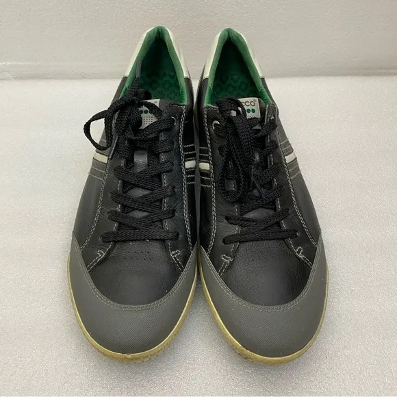 ECCO HYDROMAX Golf Gray Black Leather Lace Up Athletic Shoes Men’s 46 US 12/12.5