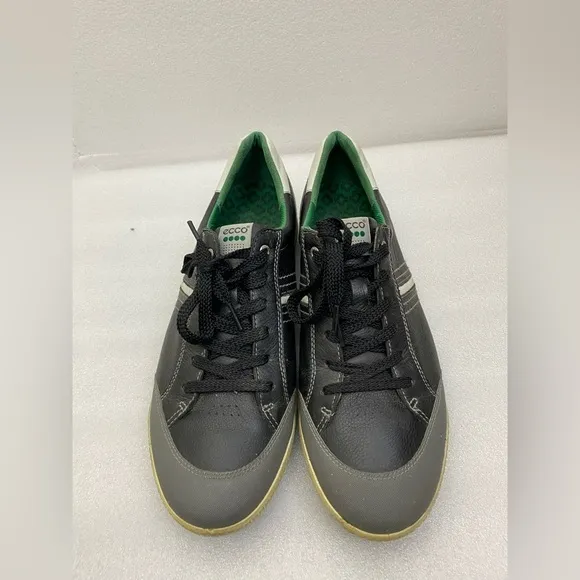 ECCO HYDROMAX Golf Gray Black Leather Lace Up Athletic Shoes Men’s 46 US 12/12.5
