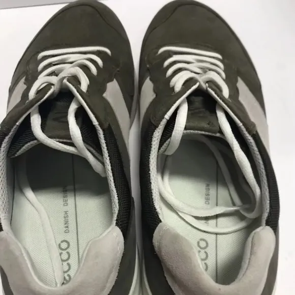 ECCO Men’s CS20 Gray/White Lace-Up Sneakers, Size US 10-10.5M, EU 44