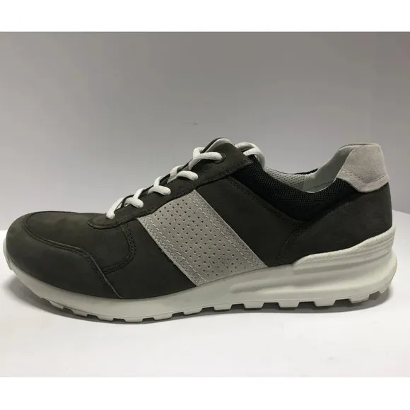 ECCO Men’s CS20 Gray/White Lace-Up Sneakers, Size US 10-10.5M, EU 44