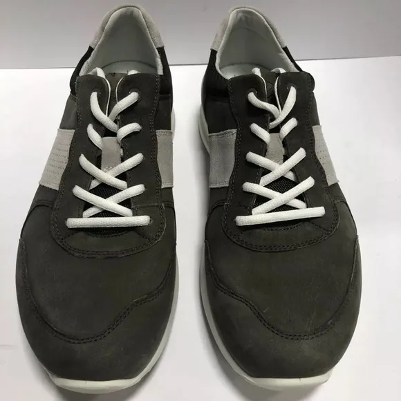 ECCO Men’s CS20 Gray/White Lace-Up Sneakers, Size US 10-10.5M, EU 44