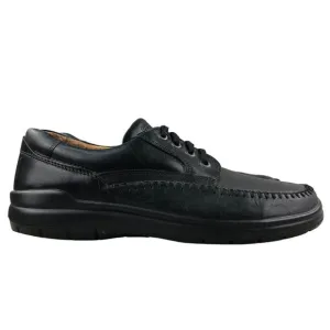 Ecco Men's Size 44 (10/10.5) Seawalker Black Leather Arch Support Oxford Shoes