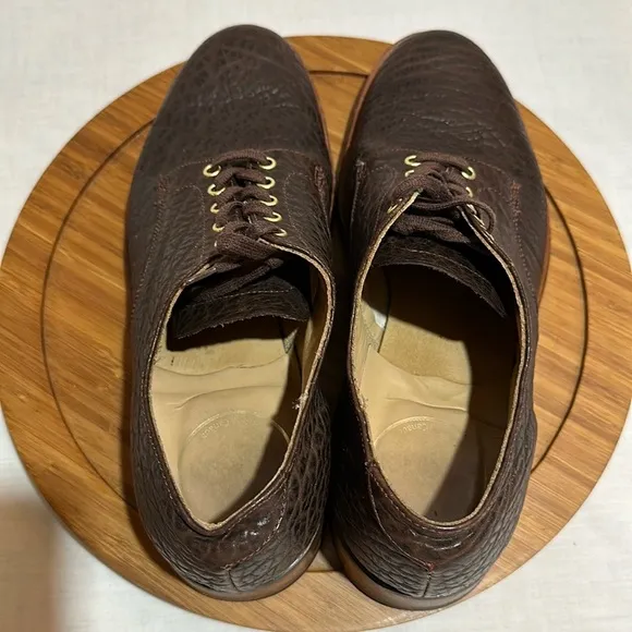 Epaulet Brown Leather Lace up Shoes