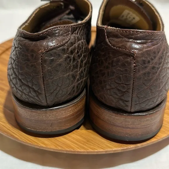 Epaulet Brown Leather Lace up Shoes