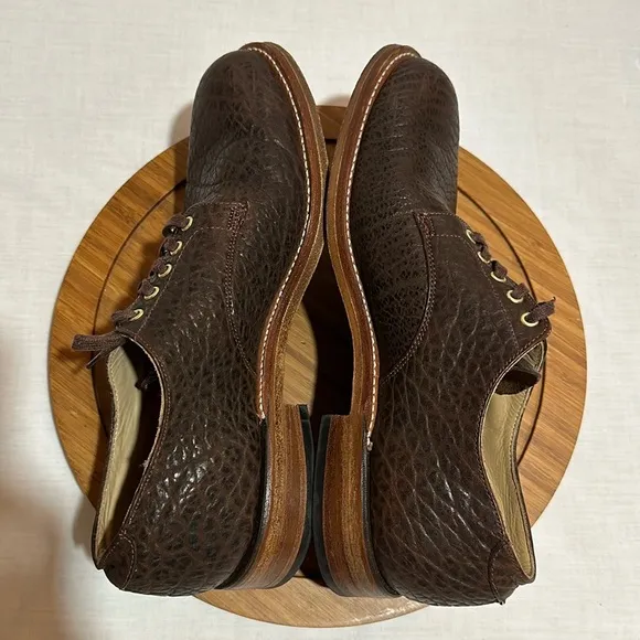 Epaulet Brown Leather Lace up Shoes