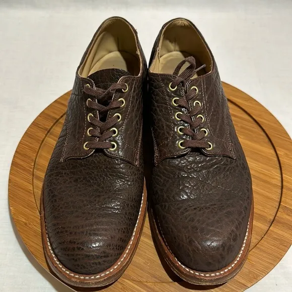 Epaulet Brown Leather Lace up Shoes