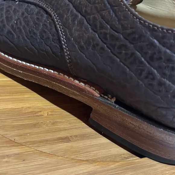 Epaulet Brown Leather Lace up Shoes
