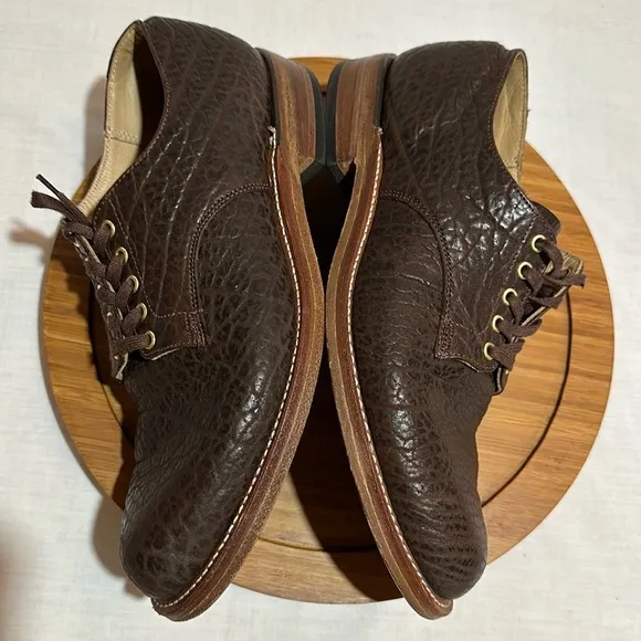 Epaulet Brown Leather Lace up Shoes