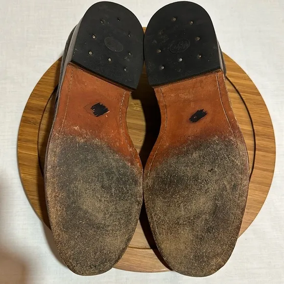Epaulet Brown Leather Lace up Shoes