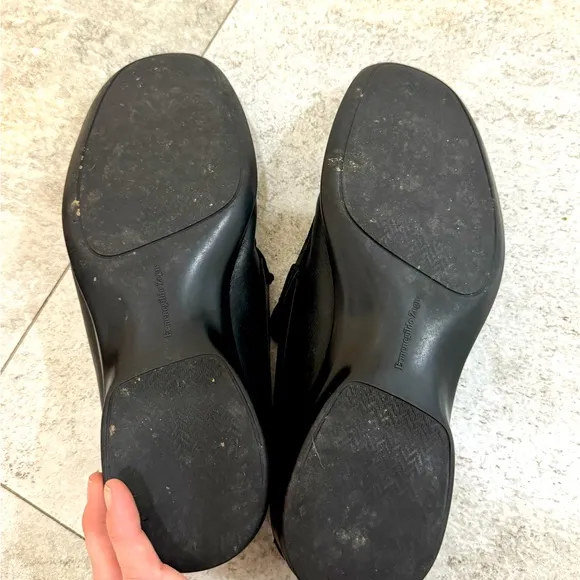 ERMENEGILDO ZEGNA BLACK LEATHER MENS SHOES SIXE 9D