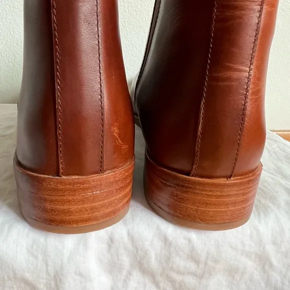 Eva Chelsea Brown Leather Boot by Nisolo Women’s Size 9.5 Stacked Heel NWOB
