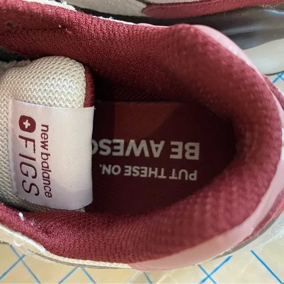 FIGS New Balance Women’s Shoes - Burgundy and White