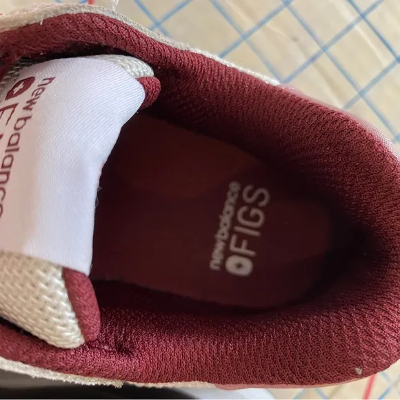 FIGS New Balance Women’s Shoes - Burgundy and White