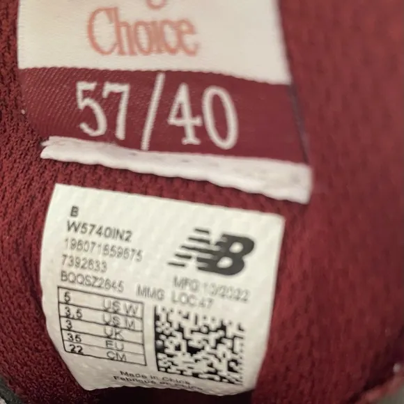 FIGS New Balance Women’s Shoes - Burgundy and White