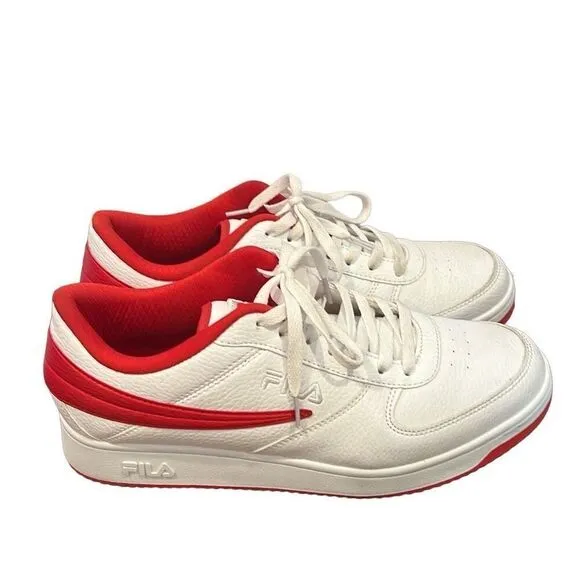 FILA Red &amp; White Sneaker Shoes Men’s Sz.10.5