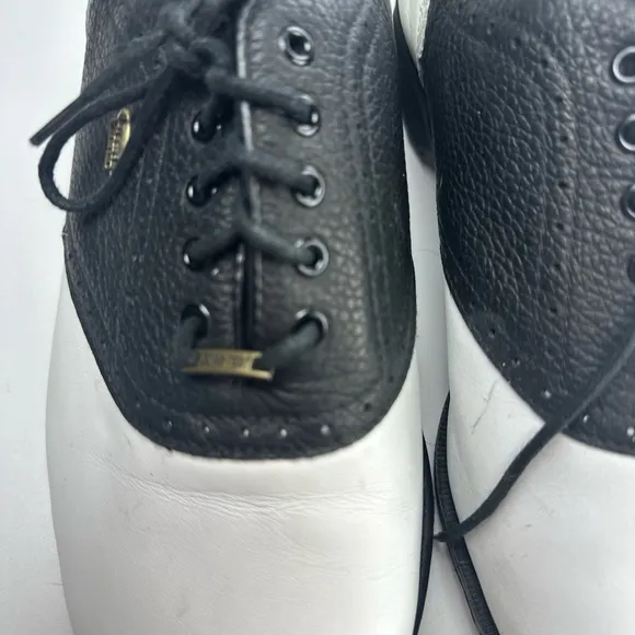 FootJoy Black &amp;White Etonic Gore-Tex Difference 2000 Leather Mens Golf Shoes 10