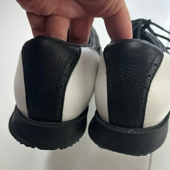 FootJoy Black &amp;White Etonic Gore-Tex Difference 2000 Leather Mens Golf Shoes 10