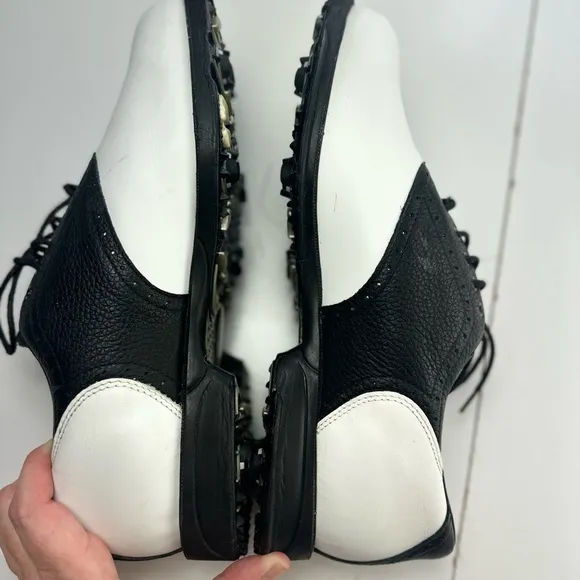 FootJoy Black &amp;White Etonic Gore-Tex Difference 2000 Leather Mens Golf Shoes 10