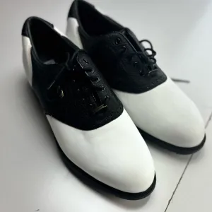FootJoy Black &amp;White Etonic Gore-Tex Difference 2000 Leather Mens Golf Shoes 10
