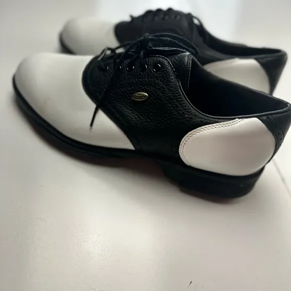 FootJoy Black &amp;White Etonic Gore-Tex Difference 2000 Leather Mens Golf Shoes 10