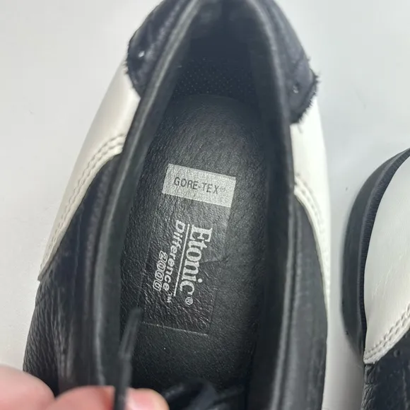 FootJoy Black &amp;White Etonic Gore-Tex Difference 2000 Leather Mens Golf Shoes 10