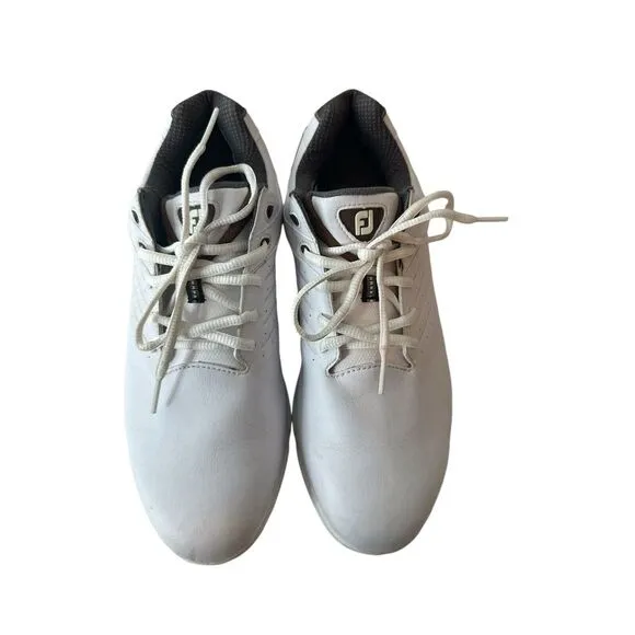 FootJoy FJ Arc SL Men's Size 10 Spike less‎ White Brown Golf Shoes Athleisure