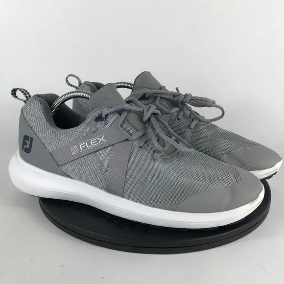 FootJoy Flex Spikeless Golf Shoes Gray/Blue/White 56106 Men’s Size 10.5