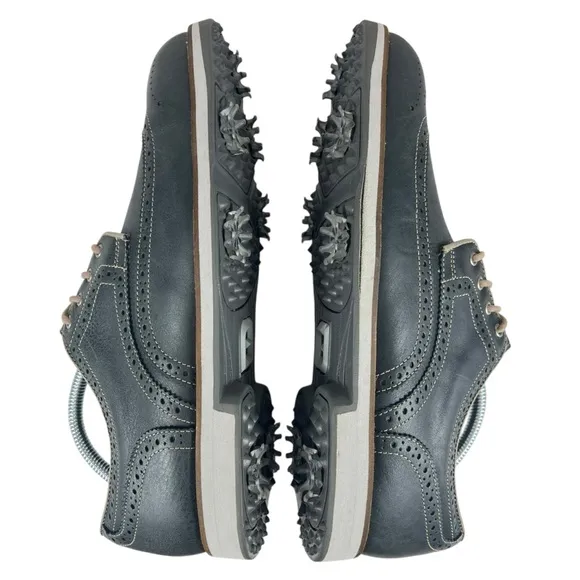 FootJoy | Men's 10M | Gray &amp; Tan City Golf‎ Leather Oxford Wingtip Shoes