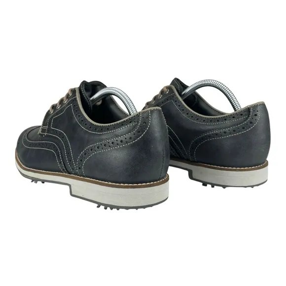 FootJoy | Men's 10M | Gray &amp; Tan City Golf‎ Leather Oxford Wingtip Shoes