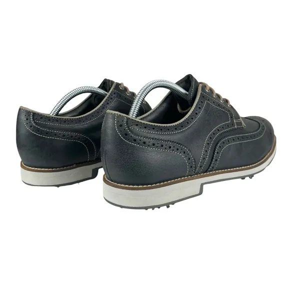 FootJoy | Men's 10M | Gray &amp; Tan City Golf‎ Leather Oxford Wingtip Shoes