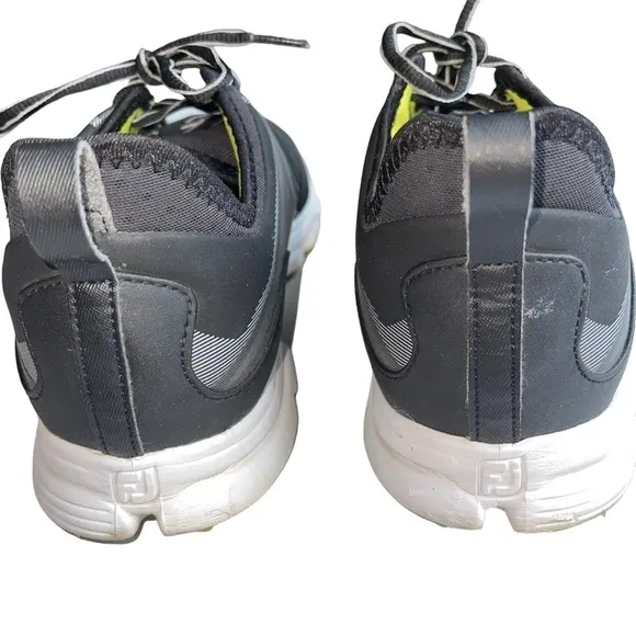 FootJoy Superlites XP Mens 9.5 Grey Lime Lightweight Spikeless Golf Shoes 58075